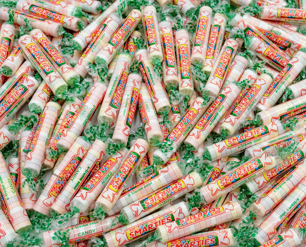 Donty-Tonty X-TREME SOUR candy rolls in assorted flavors, perfect for bulk party treat tables.