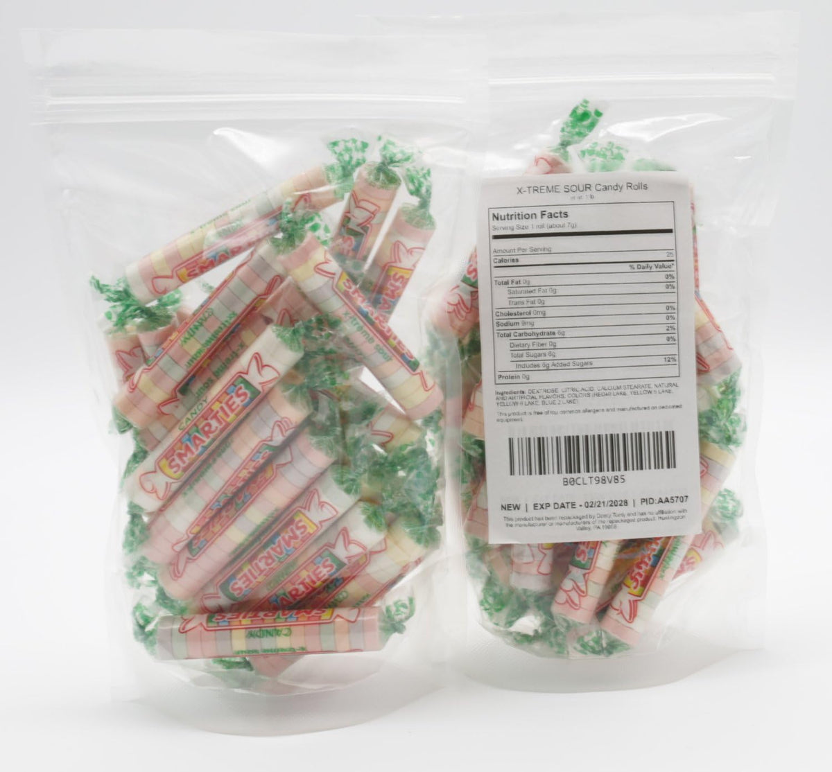 Donty-Tonty X-TREME SOUR individually wrapped rolls help keep freshness intact.