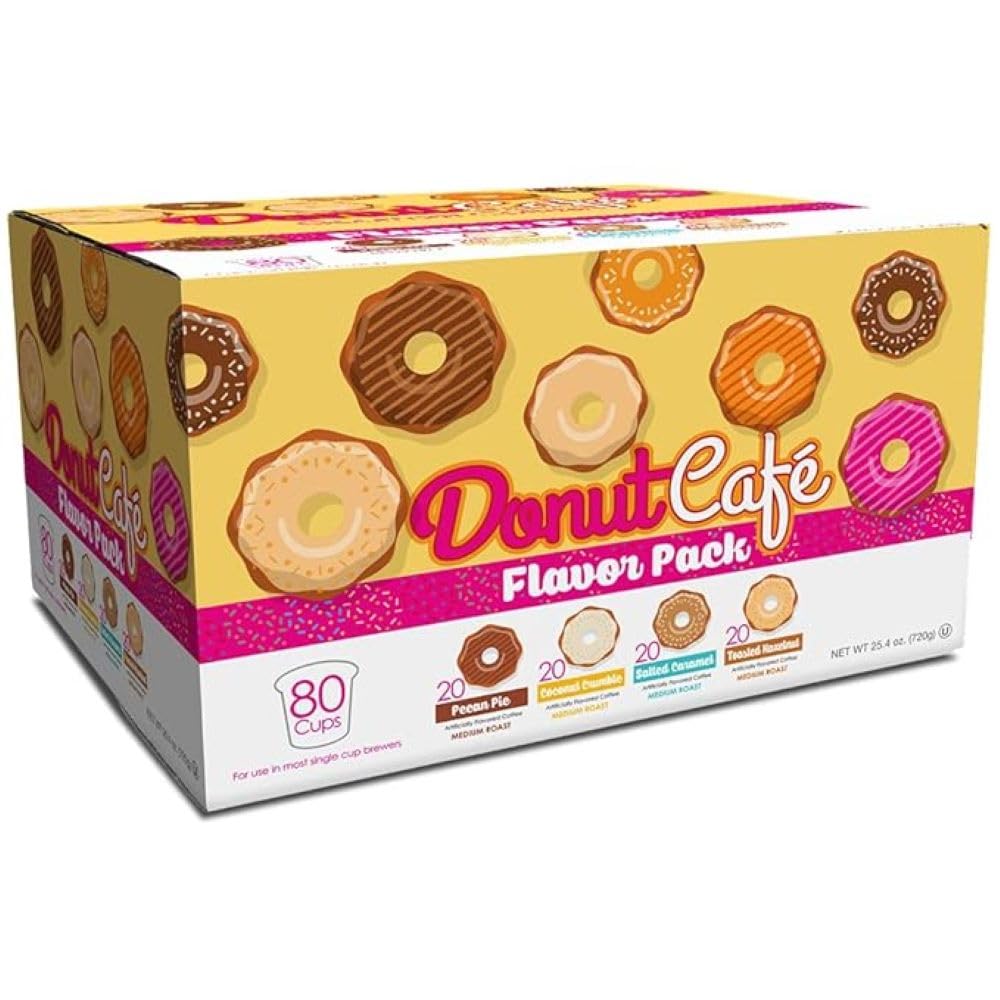 Donut Café Coconut Crumble pods for Keurig, tropical aroma in seconds