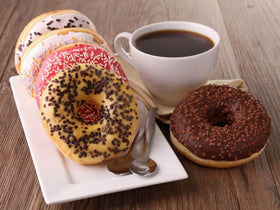 Donut Café Keurig-compatible cups for quick single-serve coffee.