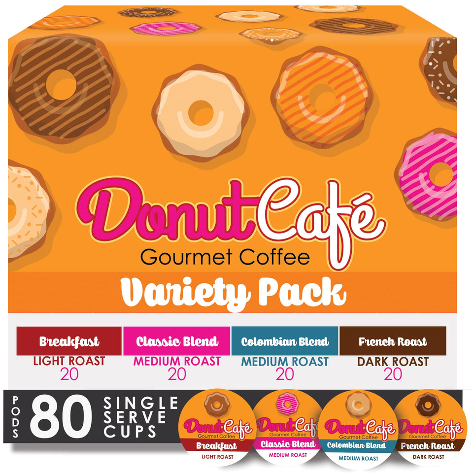 Donut Café variety pack cups for convenient home brews.