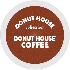 Close-up of Donut House light roast pods delivering a smooth, dependable cup