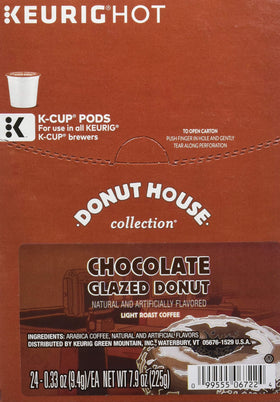Donut House Collection chocolate-glazed donut flavor in convenient pod form.