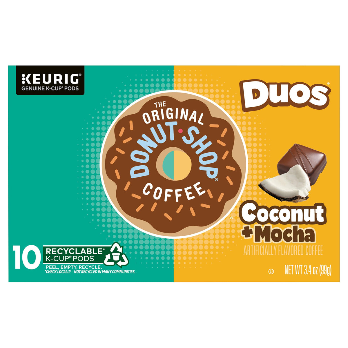 Donut Shop Coffee Coconut Mocha K-Cup pod for a quick, creamy start