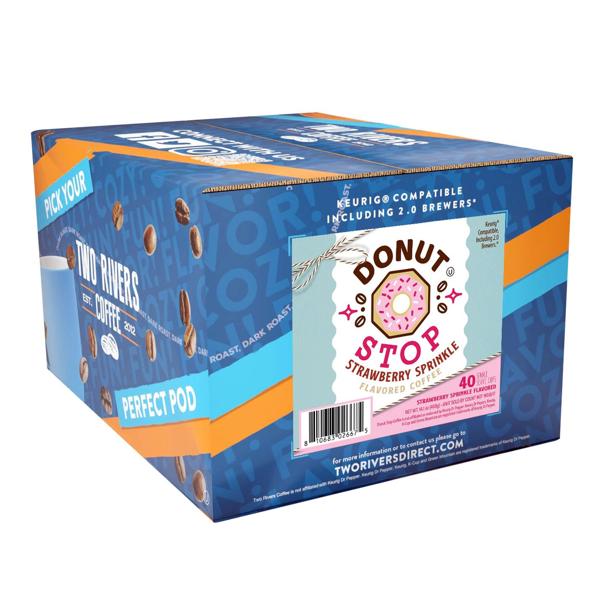 Donut Stop 40 count coffee pod pack provides a convenient everyday supply