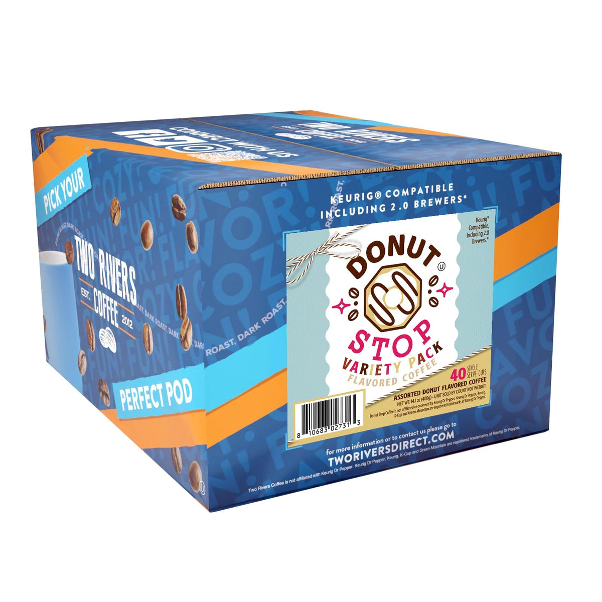 Donut Stop chocolate donut pod—smooth flavor for a quick breakfast boost.