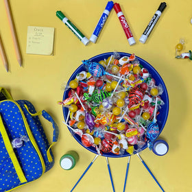 Dooboe assorted lollipops and gum ready for classroom rewards.