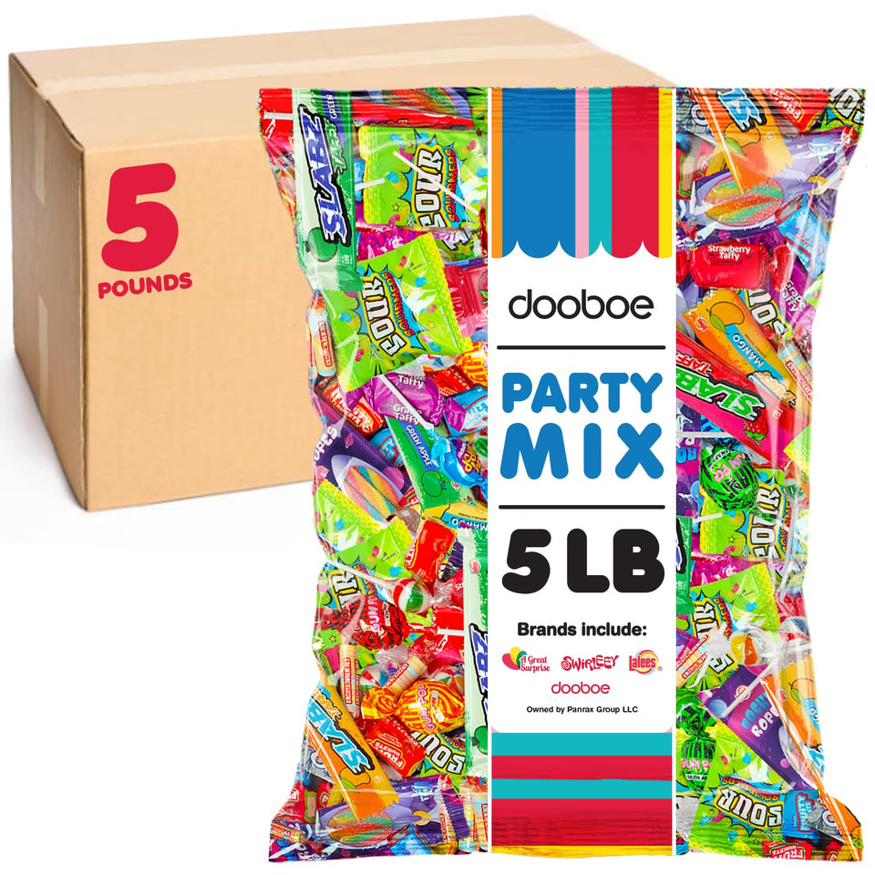 Dooboe bulk candy bag 5lb variety pack ready for party favors and gifting.