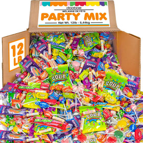 Dooboe bulk candy mix 12 lb bag shown for party bowls and events.