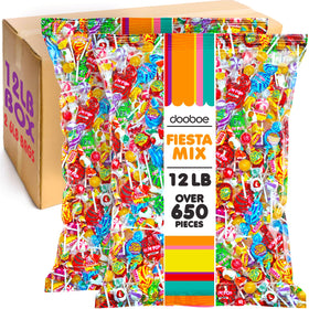 Dooboe Cinco De Mayo bulk candy bag shows assorted lollipops for pinatas and parties.
