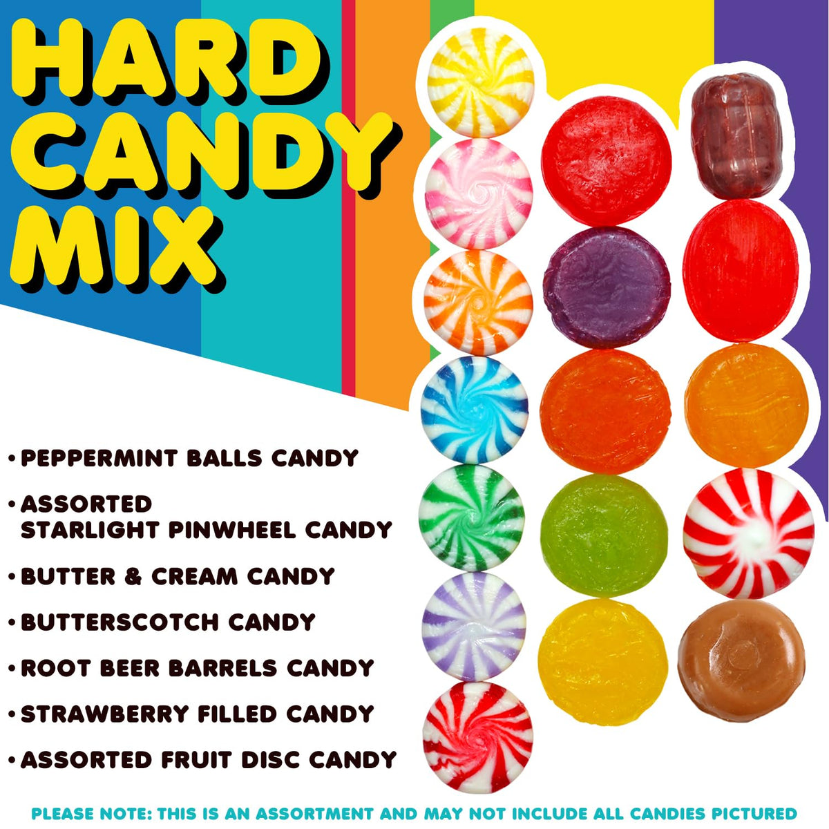 Dooboe hard candy assortment close-up featuring fruity flavors for treat trays