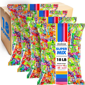 Dooboe huge candy assortment in an 18-pound bulk bag for parties and events.