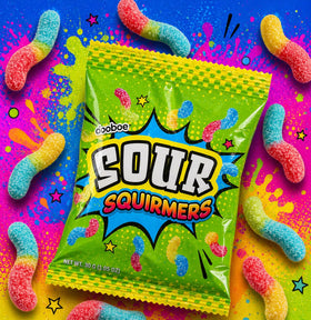 Dooboe kids' lunchbox treat sour worms in convenient packaging