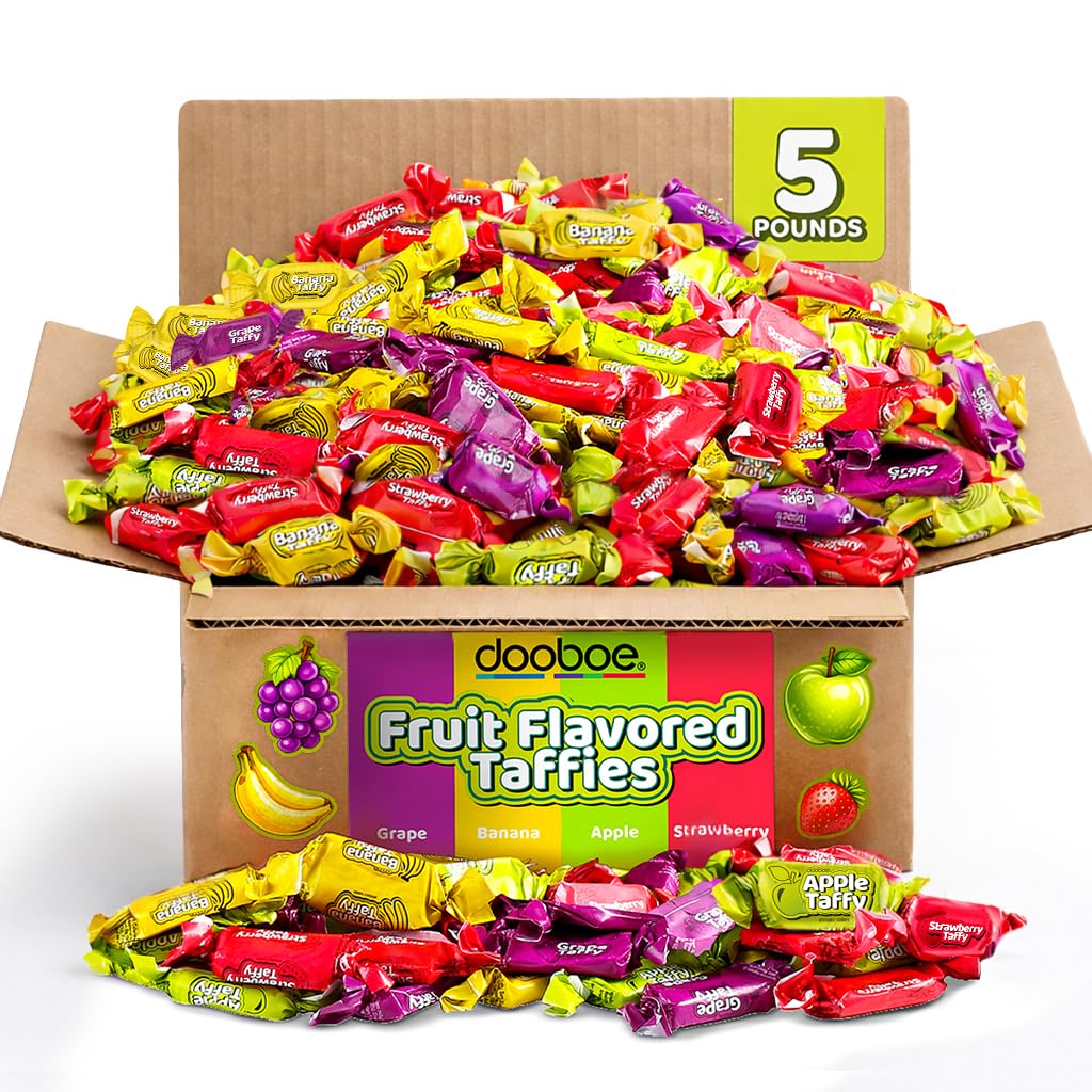 Dooboe Mini Taffy Candy apple flavor individually wrapped for fresh sharing.