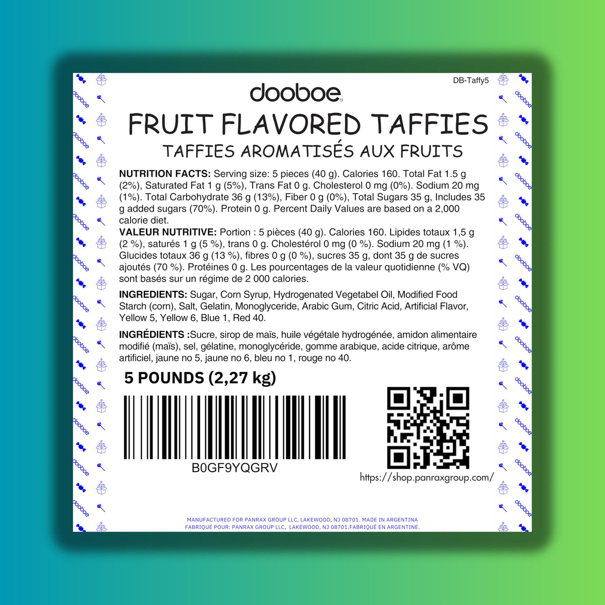 Dooboe Mini Taffy Candy party buffet display idea for colorful spreads.