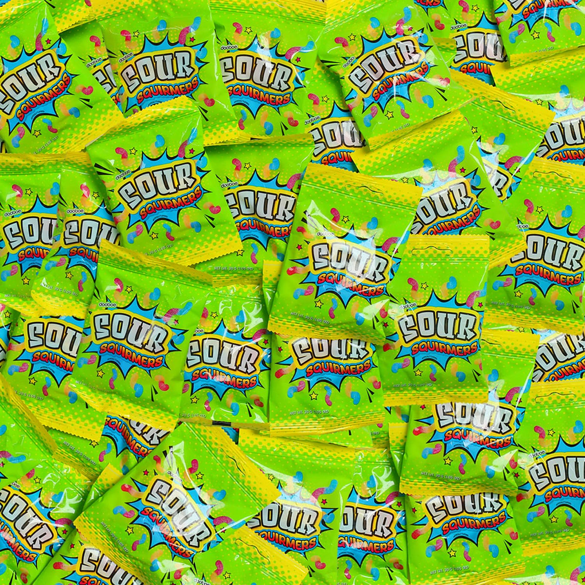Dooboe sour gummy worms individually wrapped for freshness and portability