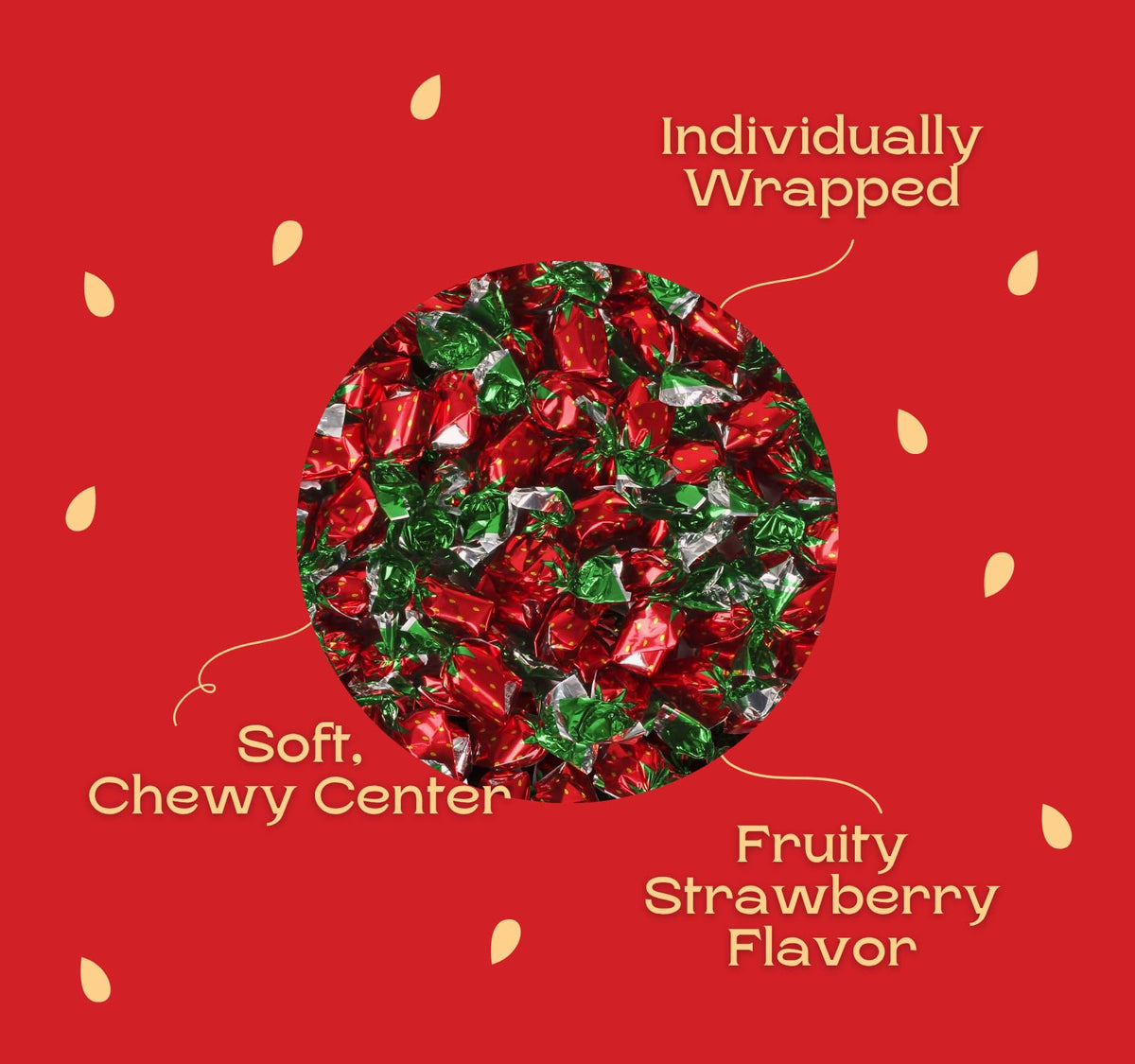 Dooboe Strawberry Hard Candy in office bowls for quick, colorful breaks