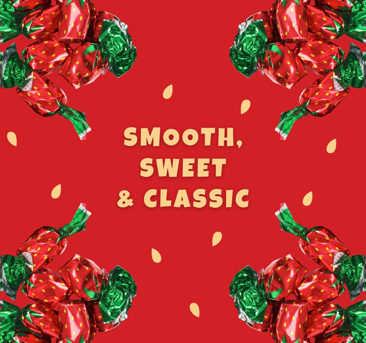 Dooboe Strawberry Hard Candy soft center reveals juicy strawberry flavor