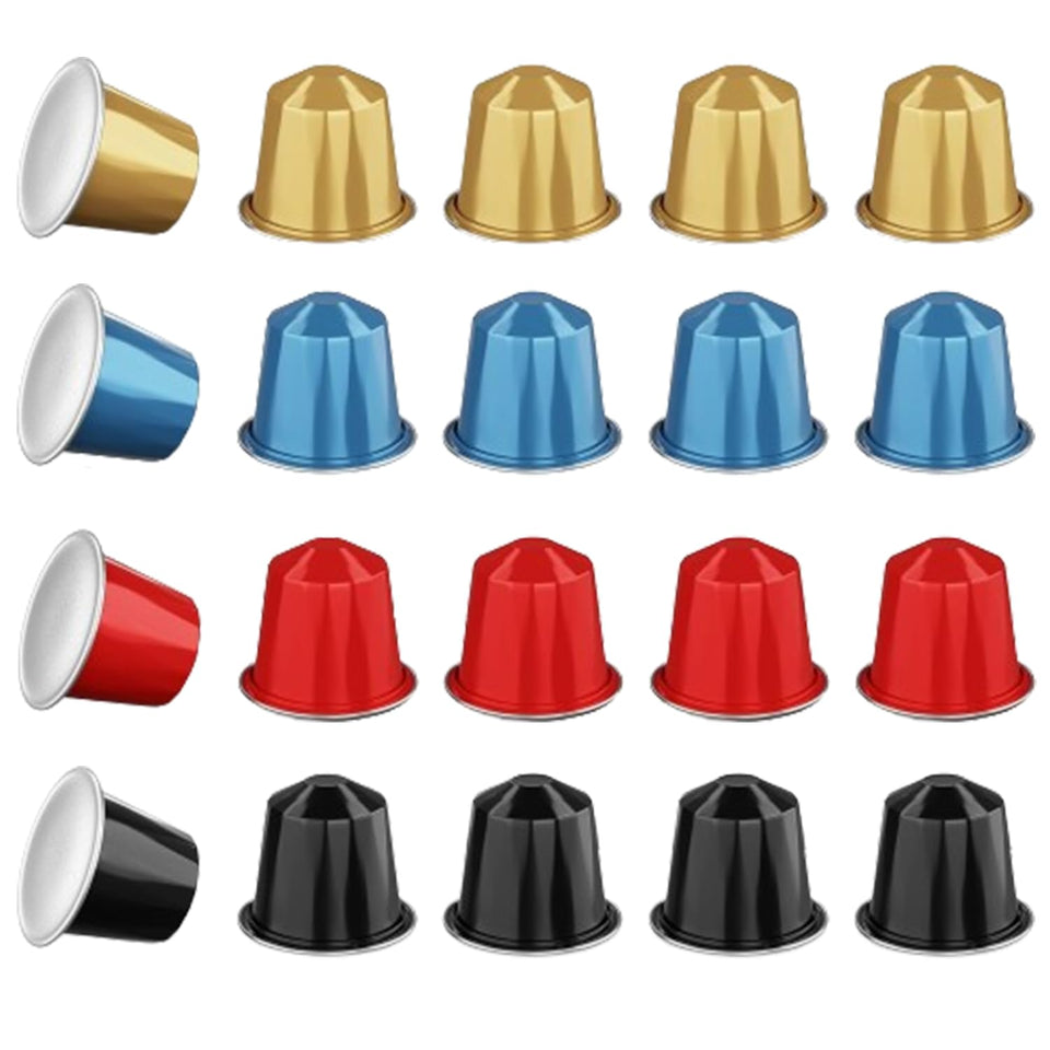 Doomi espresso pods variety pack box showing four blends, ideal for tasting at home