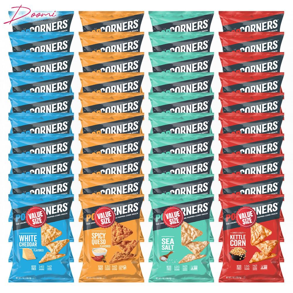 Doomi Pop-Cornners White Cheddar bags provide savory crunch for lunch