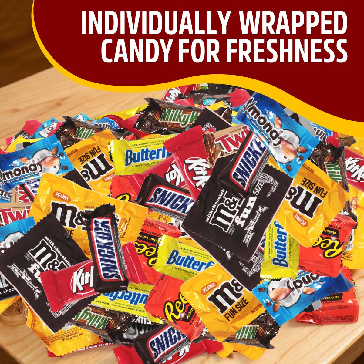 Doomi Twix and Milky Way selection provides crunchy and creamy contrasts.