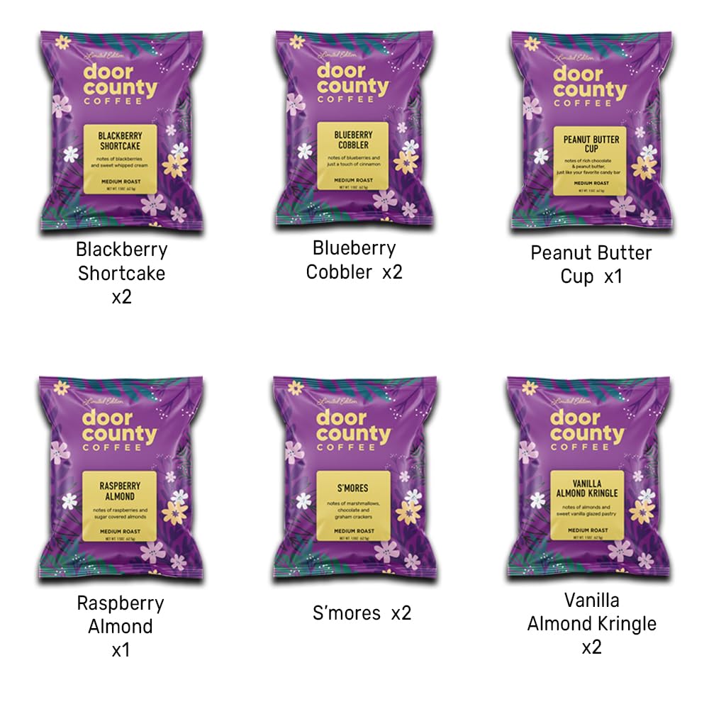 Door County Coffee Blackberry Shortcake Spring Sampler – crisp fruit notes for a refreshing break.