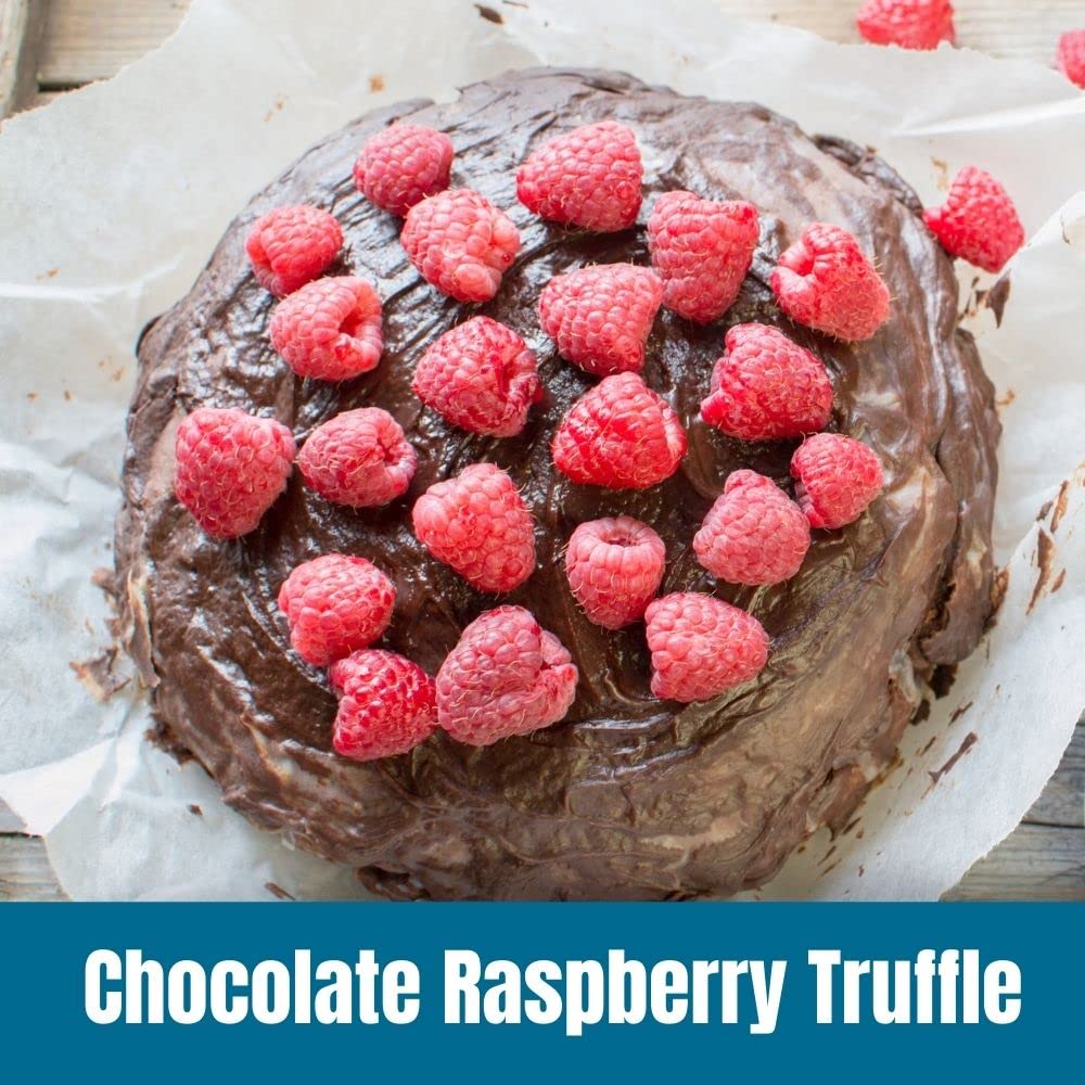 Door County Coffee Chocolate Raspberry Truffle bag front, perfect for quick, flavor-forward mornings