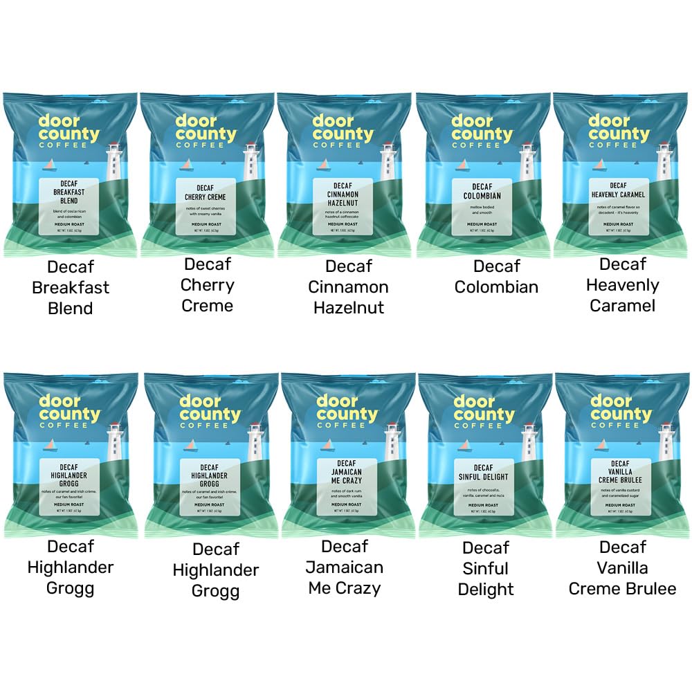 Door County Coffee Cherry Creme Decaf full-pot bag with fragrant berry notes