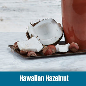 Ground coffee 10oz for Door County Hawaiian Hazelnut ready for drip brewing.
