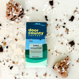 Door County Coffee keto-friendly, dairy-free, gluten-free labeling for dietary clarity.