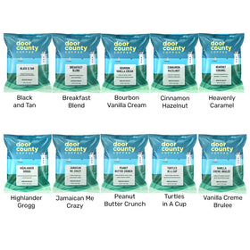 Door County Coffee Breakfast Blend in sampler pack for a smooth start to the day.