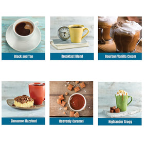 Door County Coffee Cinnamon Hazelnut in sampler pack with spiced, nutty notes.