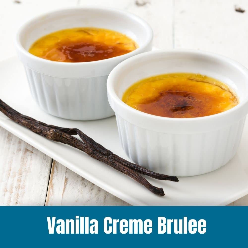 Door County Vanilla Creme Brulee cup ready for a dessert-inspired morning.