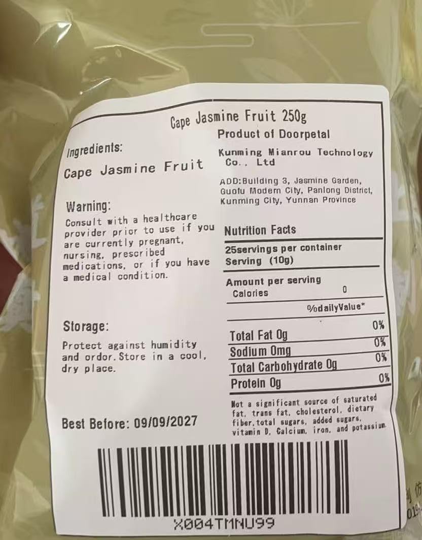 Doorpetal Gardenia Fruit enhances dishes with aroma and color.