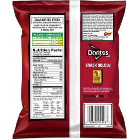 Doritos 72-count pack display for bulk snacking at home, school, or work.