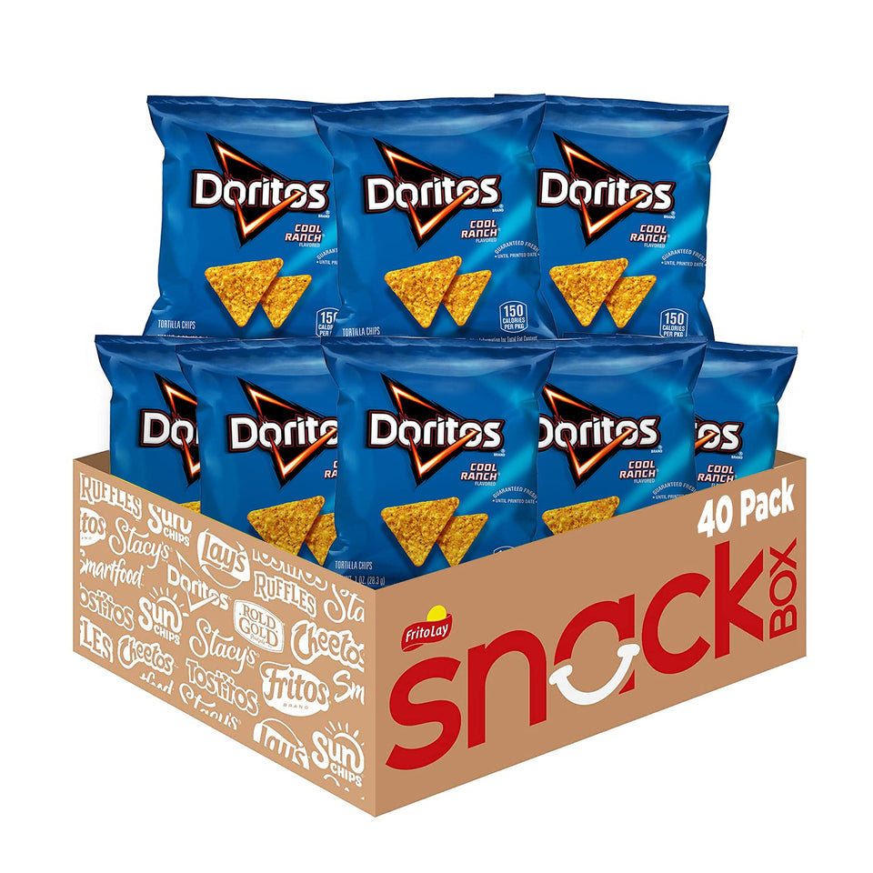 Doritos Cool Ranch bag front ready for on-the-go snacking.