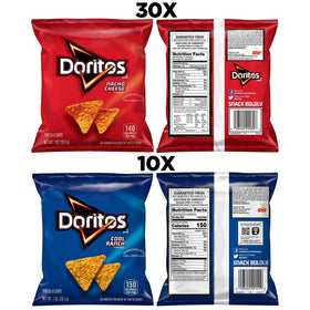 Doritos Cool Ranch single-serve bag adds crispy tangy flavor to snacks.