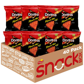 Doritos Flamin' Hot Nacho 1oz bag pack, bold heat for on-the-go snacking.