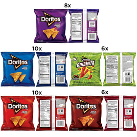 Doritos Nacho Cheese bags displayed for classic lunchbox snacking.