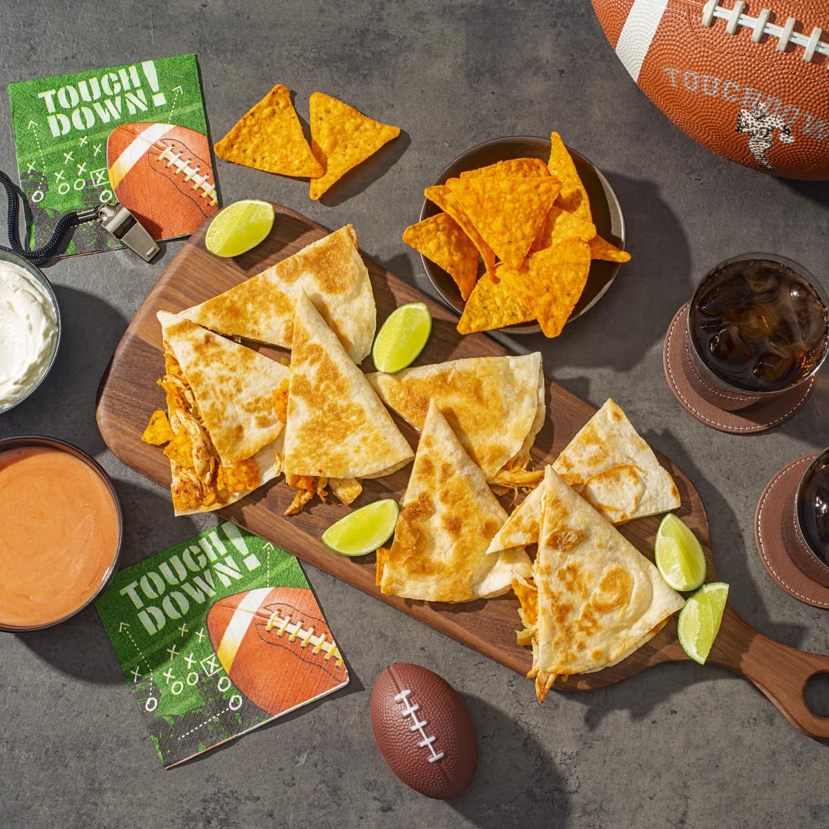 Doritos Nacho Cheese at a party table, ideal for sharing.