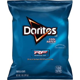 Doritos Reduced Fat Cool Ranch 72-pack display for sharing