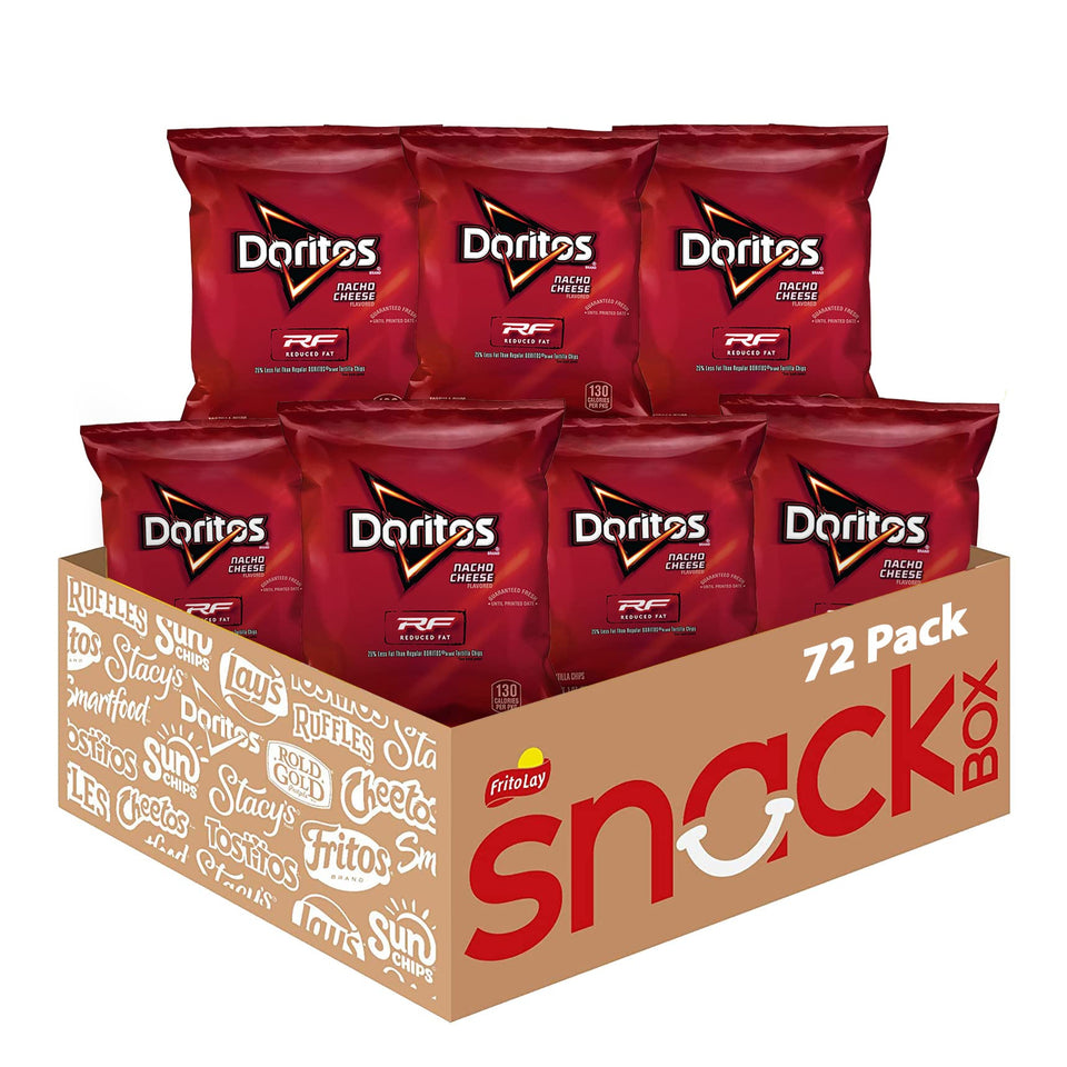 Doritos Reduced Fat Nacho Cheese 1oz bag for quick on-the-go snacking.