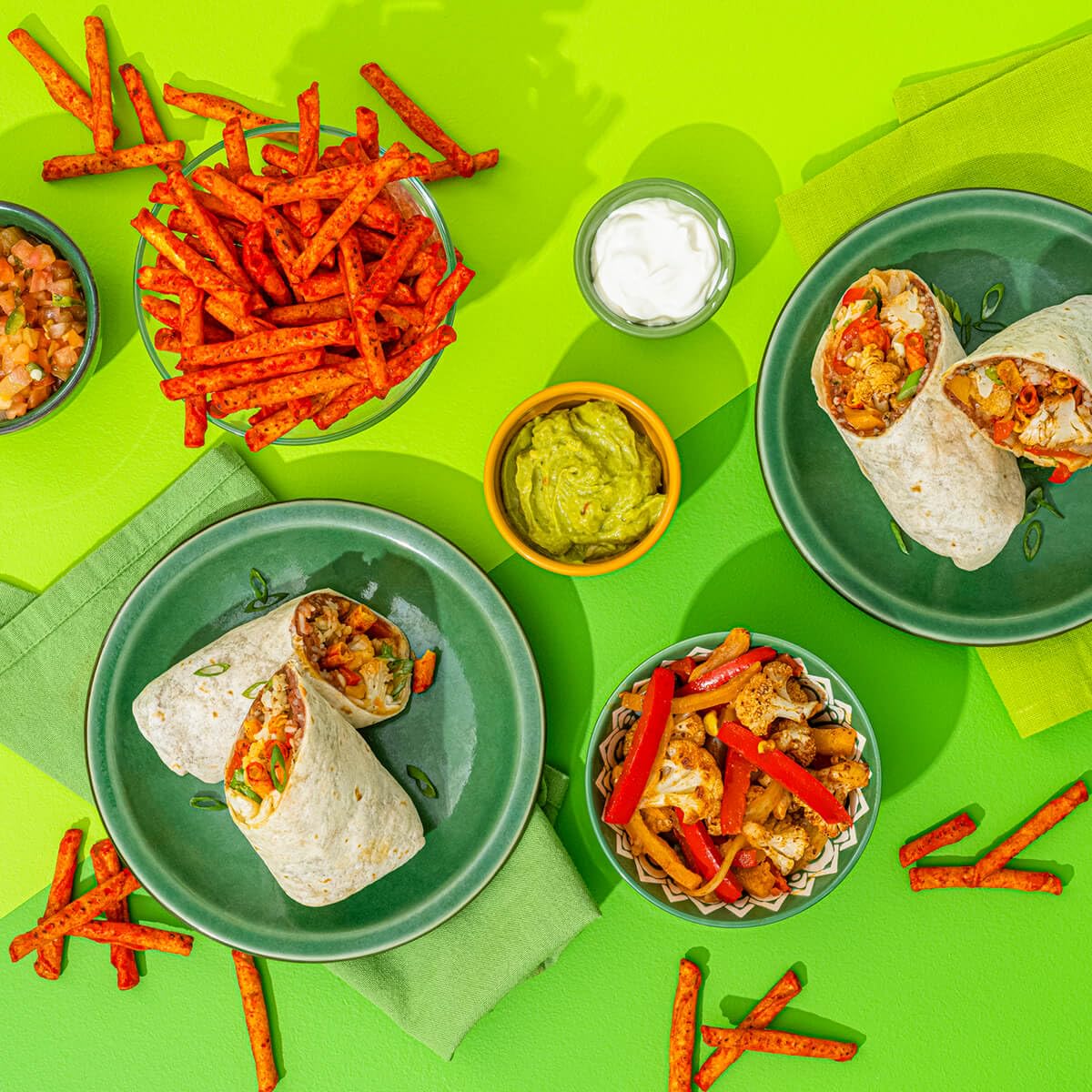 Doritos Variety Pack close-up showing bright flavors and crisp texture.