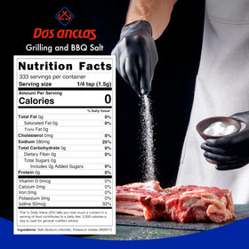 Dos Anclas Sal Parrillera salt for grilling seafood with a clean mineral bite.