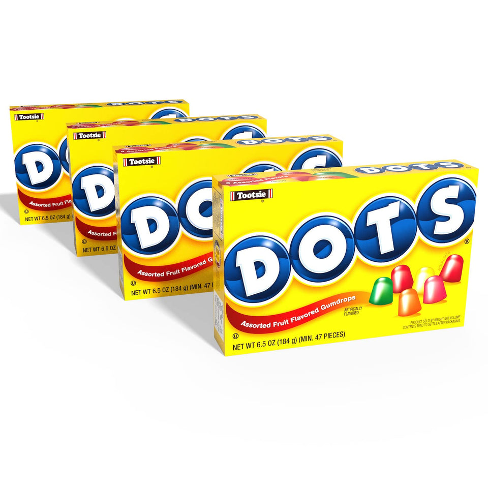 DOTS assorted fruit gumdrops theater box front view for easy sharing