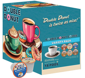Double Donut Coffee uses 100% Arabica beans for rich flavor