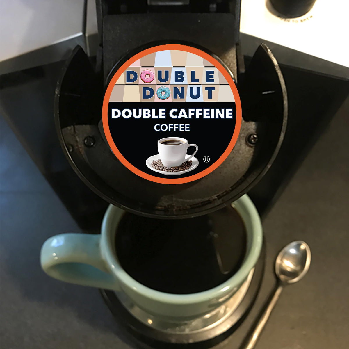 Double Donut breakroom setup ready for group brewing