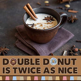 Double Donut Coffee chai latte spices close-up highlights cinnamon and cardamom aroma