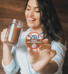 Double Donut hot chocolate cup ready for a comforting moment