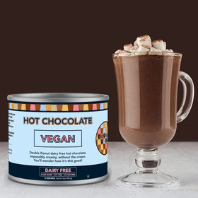 Family table enjoying dairy-free hot chocolate with Double Donut Coffee